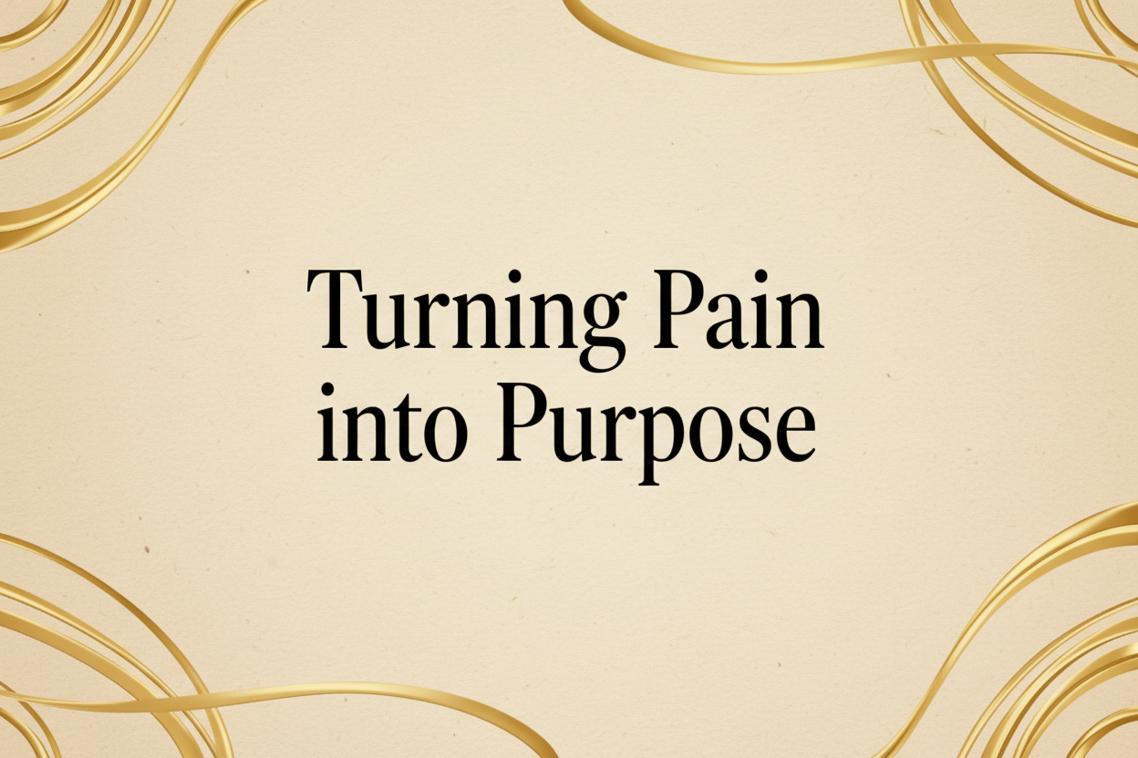 Woman reflecting on personal growth and turning pain into purpose