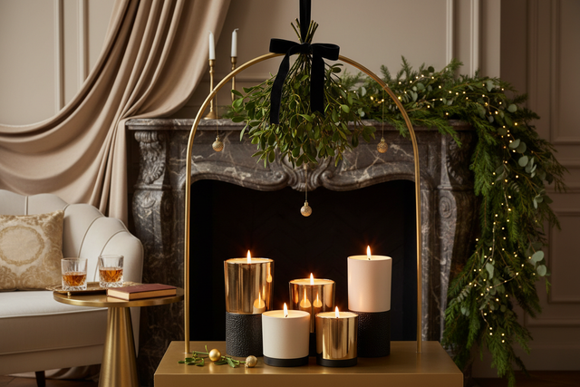 Mistletoe Memoirs luxury holiday candle collection