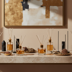 The Modern Muse luxury reed diffuser collection by Luminary Scents