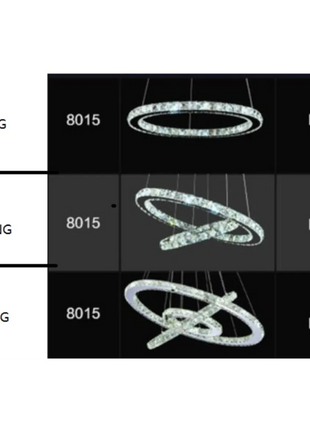 Stainless Steel Ring Crystal Chandelier