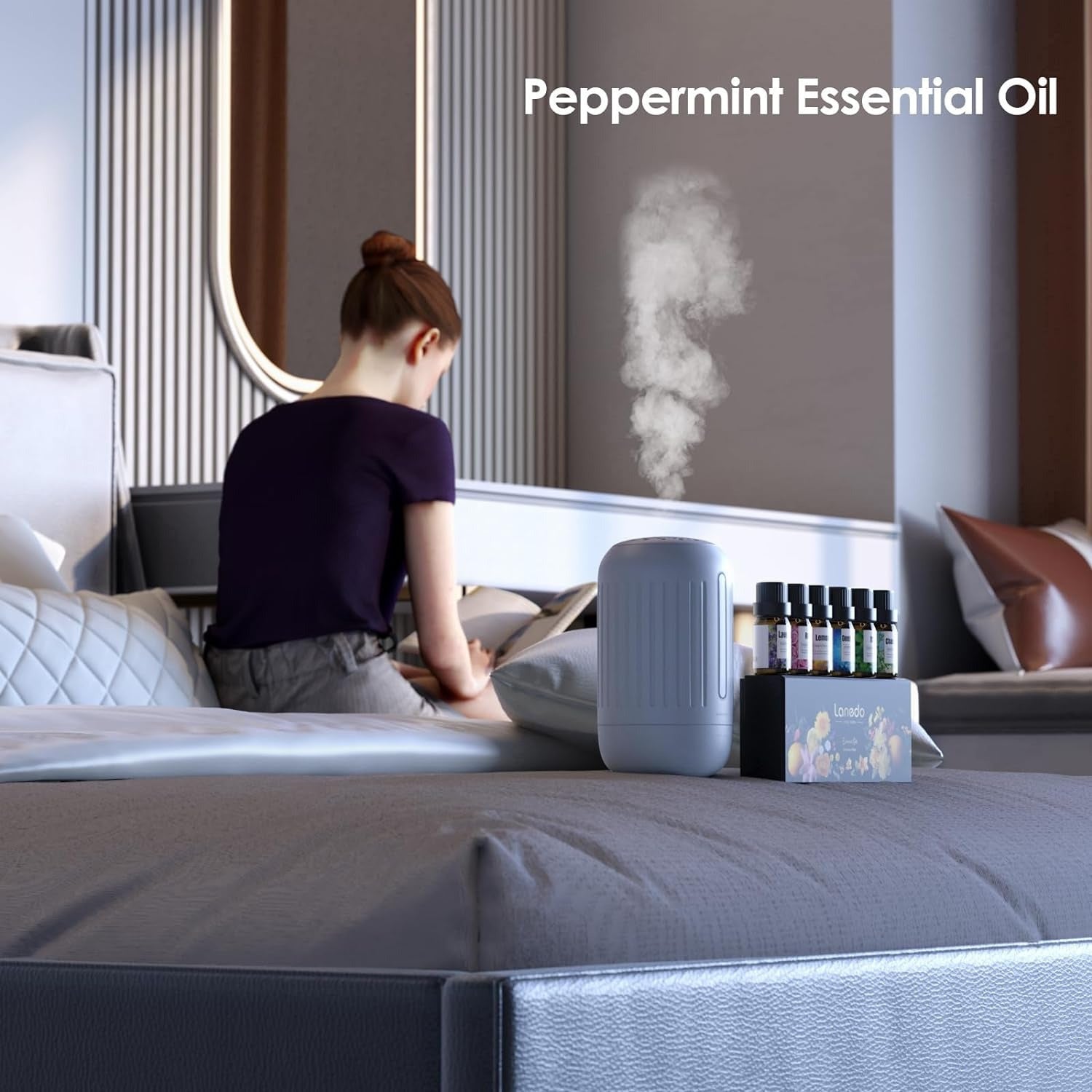 Aromatherapy Essential Oils Set - Not only for Relaxation and Soothing, but also can Home Care, Soap Scents, Candle Making Scents, Aromatherapy, Gifts - with Lavender, Lemon, Peppermint, Chamomile, Deep Sea, Rose Oils.