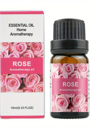 0.34oz Aromatherapy Essential Oils Set for Diffuser, DIY Jewelry Casting - Plant-Based Fragrance Oil, Multi-Scent Pack - Lavender, Rose, Jasmine, Lemon, Peppermint, Orange - Non-Toxic, Water-Soluble