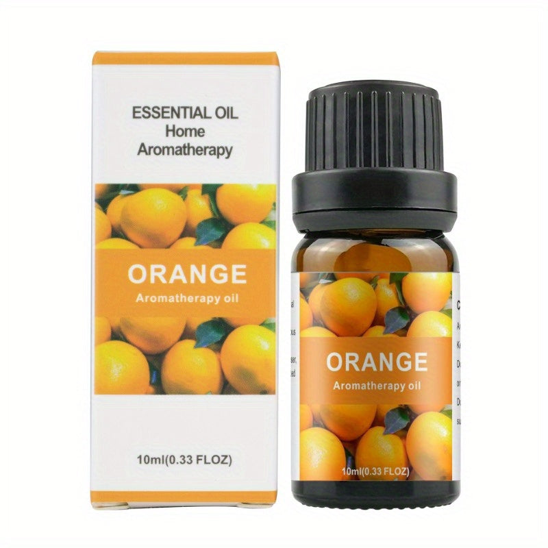 0.34oz Aromatherapy Essential Oils Set for Diffuser, DIY Jewelry Casting - Plant-Based Fragrance Oil, Multi-Scent Pack - Lavender, Rose, Jasmine, Lemon, Peppermint, Orange - Non-Toxic, Water-Soluble