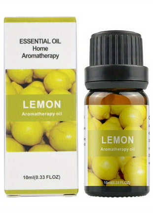 0.34oz Aromatherapy Essential Oils Set for Diffuser, DIY Jewelry Casting - Plant-Based Fragrance Oil, Multi-Scent Pack - Lavender, Rose, Jasmine, Lemon, Peppermint, Orange - Non-Toxic, Water-Soluble