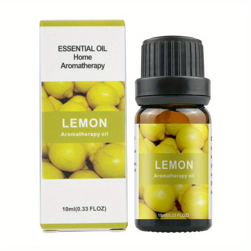0.34oz Aromatherapy Essential Oils Set for Diffuser, DIY Jewelry Casting - Plant-Based Fragrance Oil, Multi-Scent Pack - Lavender, Rose, Jasmine, Lemon, Peppermint, Orange - Non-Toxic, Water-Soluble