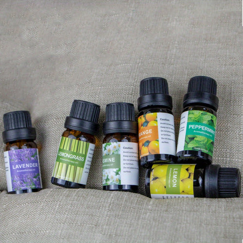 0.34oz Aromatherapy Essential Oils Set for Diffuser, DIY Jewelry Casting - Plant-Based Fragrance Oil, Multi-Scent Pack - Lavender, Rose, Jasmine, Lemon, Peppermint, Orange - Non-Toxic, Water-Soluble