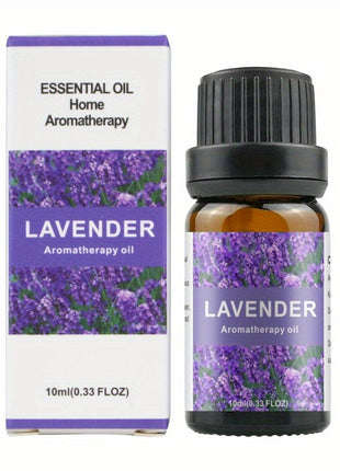 0.34oz Aromatherapy Essential Oils Set for Diffuser, DIY Jewelry Casting - Plant-Based Fragrance Oil, Multi-Scent Pack - Lavender, Rose, Jasmine, Lemon, Peppermint, Orange - Non-Toxic, Water-Soluble