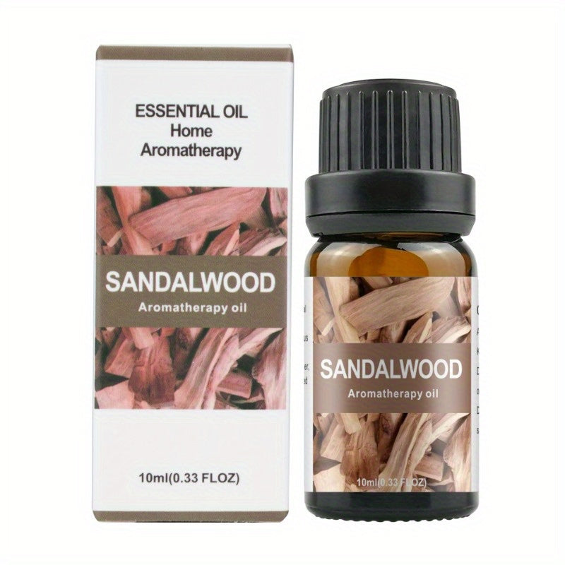 0.34oz Aromatherapy Essential Oils Set for Diffuser, DIY Jewelry Casting - Plant-Based Fragrance Oil, Multi-Scent Pack - Lavender, Rose, Jasmine, Lemon, Peppermint, Orange - Non-Toxic, Water-Soluble