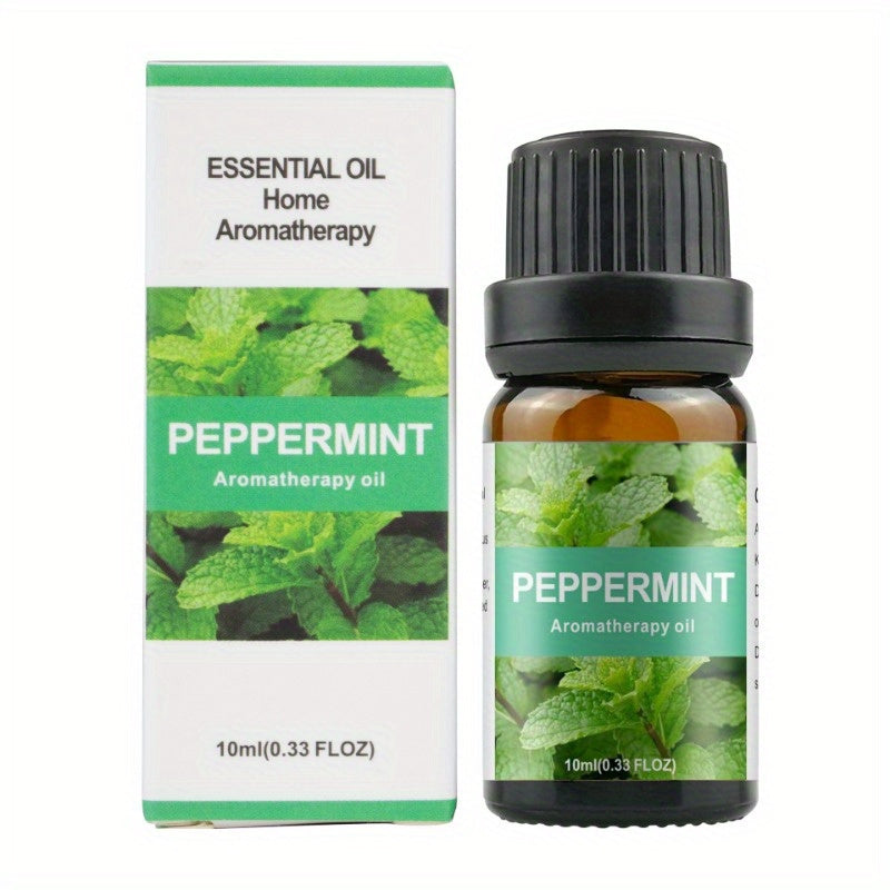 0.34oz Aromatherapy Essential Oils Set for Diffuser, DIY Jewelry Casting - Plant-Based Fragrance Oil, Multi-Scent Pack - Lavender, Rose, Jasmine, Lemon, Peppermint, Orange - Non-Toxic, Water-Soluble