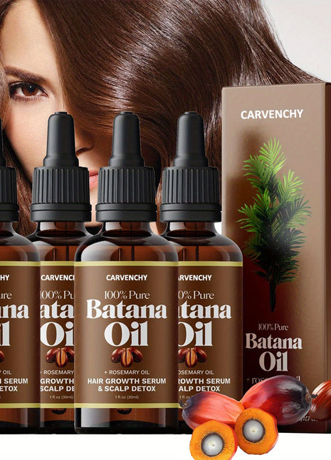 4Pcs Batana and Rosemary hair care Essential Oils, Batana Oil with Rosemary, Deep Moisturizing & Soothing, Care for Straight, Shiny and Voluminous Hair, Suitable for All Hair Types
