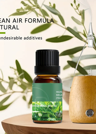 6-piece Set Of 6 Scents Of Pure Aromatherapy Essential Oils, Essential Oil 10 Ml, Suitable For Cold Aromatherapy, Humidifier, Perfume Bath - Rose Lavender Rosemary Mint Eucalyptus Tea Tree (0.34 Oz * 6) Aromatherapy Essential