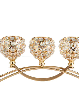 New European Style Crystal Candle Holder for Romantic Dinners