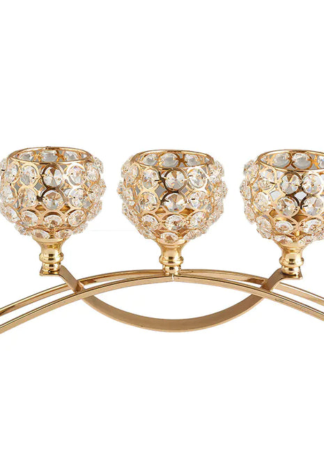 New European Style Crystal Candle Holder for Romantic Dinners