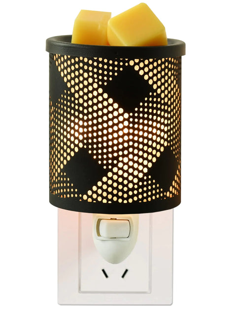 mocosa Metal Plug in Wax Warmer，Electric Wax BurnerCandle Wax Warmer for Scented Wax melt Warmer for Home BathroomGeometry