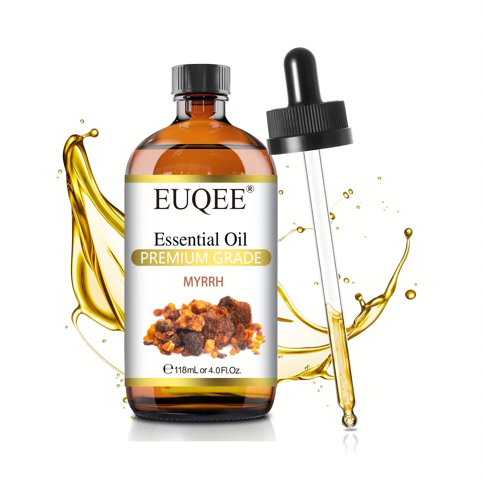 EUQEE 1pc Myrrh Essential Oils 118ml/4Fl.Oz For Diffuser, Candle Making, Humidifier