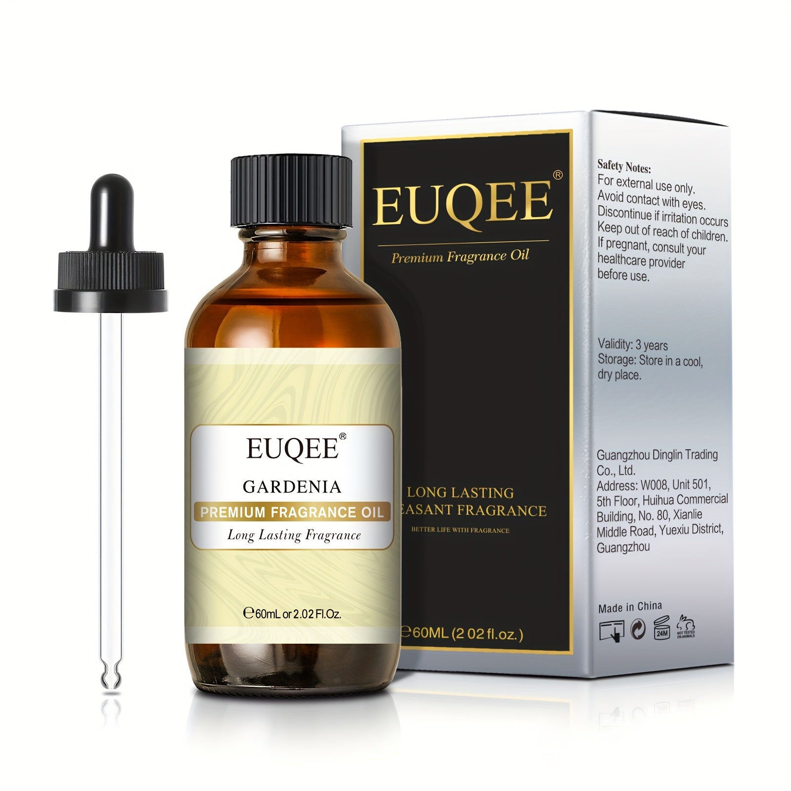 EUQEE 2pcs Gardenia Fragrance Essential Oils 60ml/2.02Fl.Oz For Diffuser, Candle Making, Humidifier