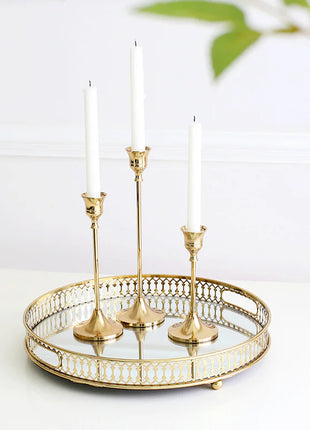 Elegant Vintage Gold Candle Holder