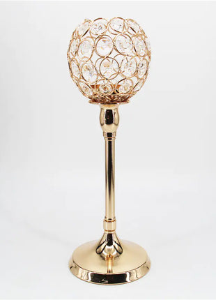 Creative Gold Crystal Candle Holder for Romantic Decor