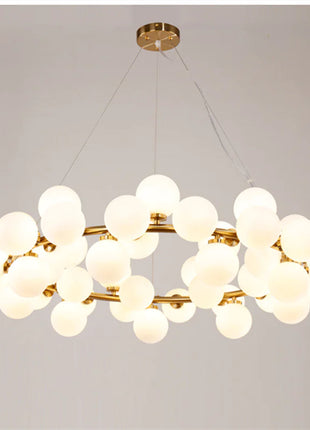 Modern Glass Ball Multi-Head Chandelier