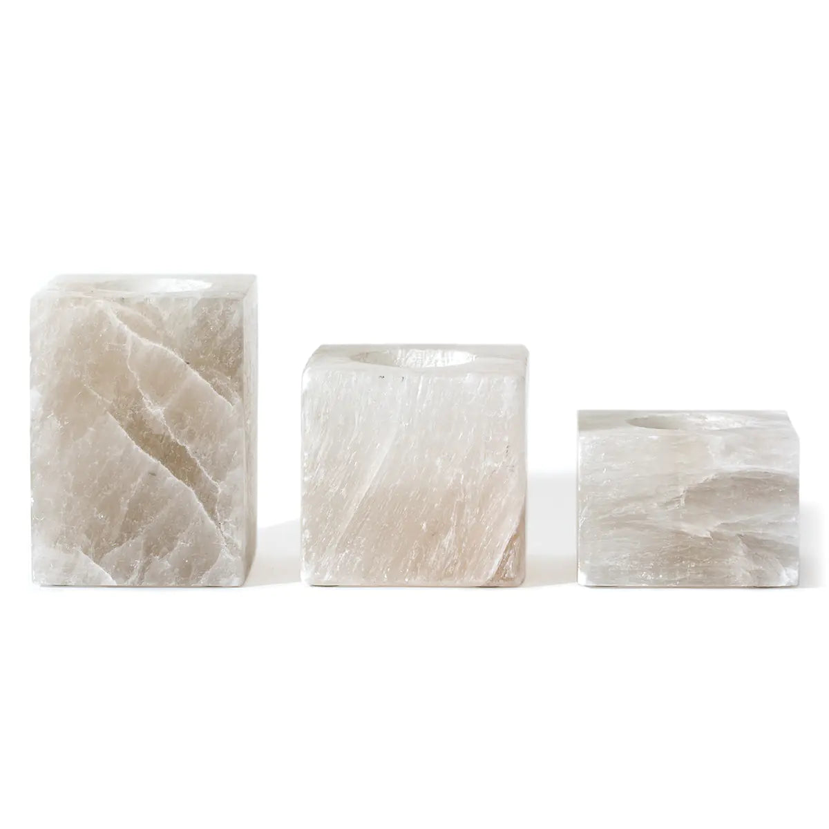 Candle Holder with Sugar Rock and Aromatherapy Design