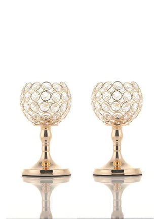 Gold-Plated European Candle Holder for Weddings and Hotels