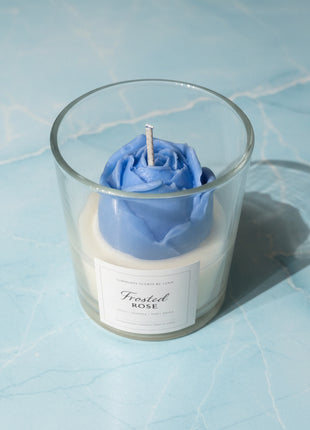Frosted Rose Candle