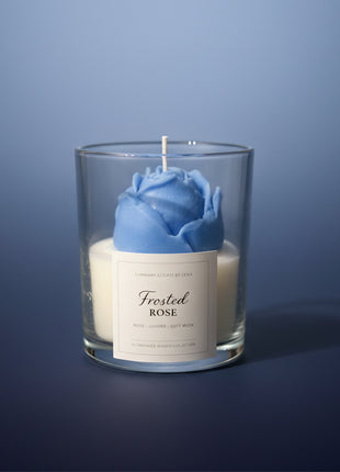 Frosted Rose Candle