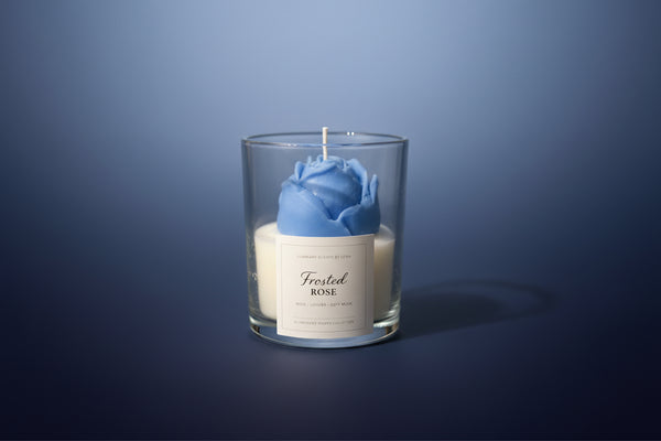 Frosted Rose Candle