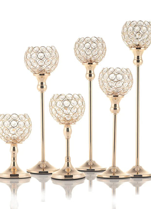 Gold-Plated European Candle Holder for Weddings and Hotels