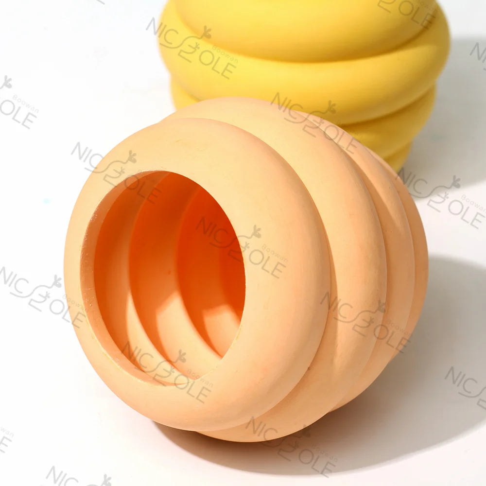 Nicole Handmade Column Candle Jar Container Molds Concrete Cement Candle Vessel Silicone Resin Mould