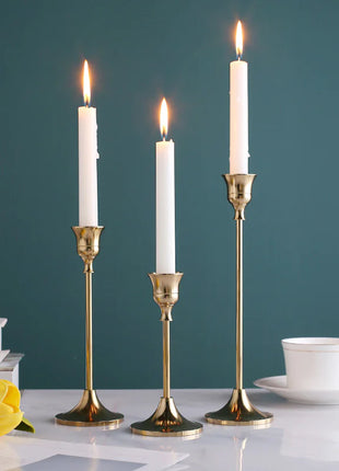 Elegant Vintage Gold Candle Holder