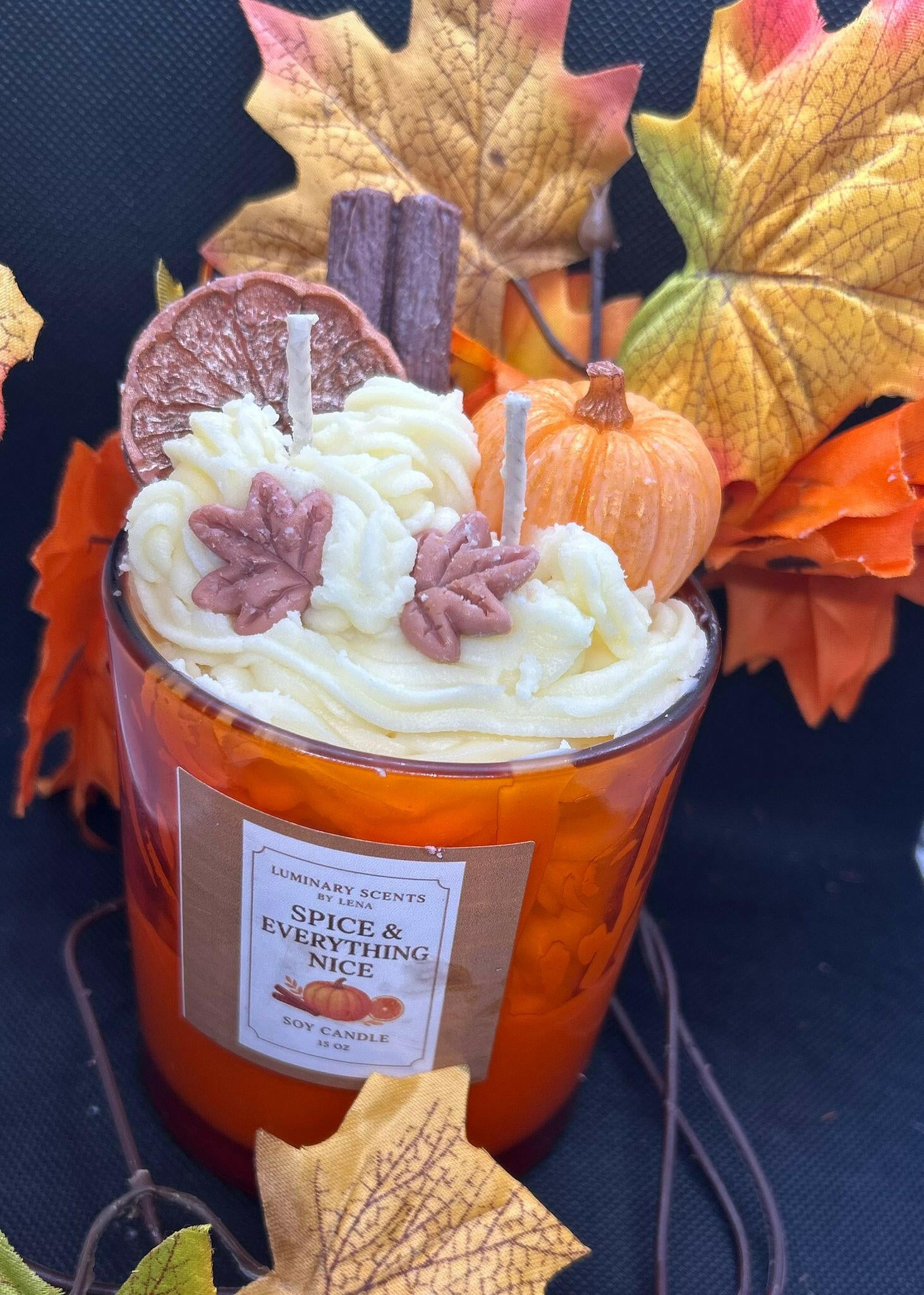 Spice and everything nice 15oz - (orange, cinnamon, chai, maple bourbon, cashmere pumpkin )