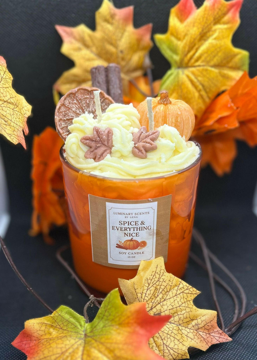 Spice and everything nice 15oz - (orange, cinnamon, chai, maple bourbon, cashmere pumpkin )