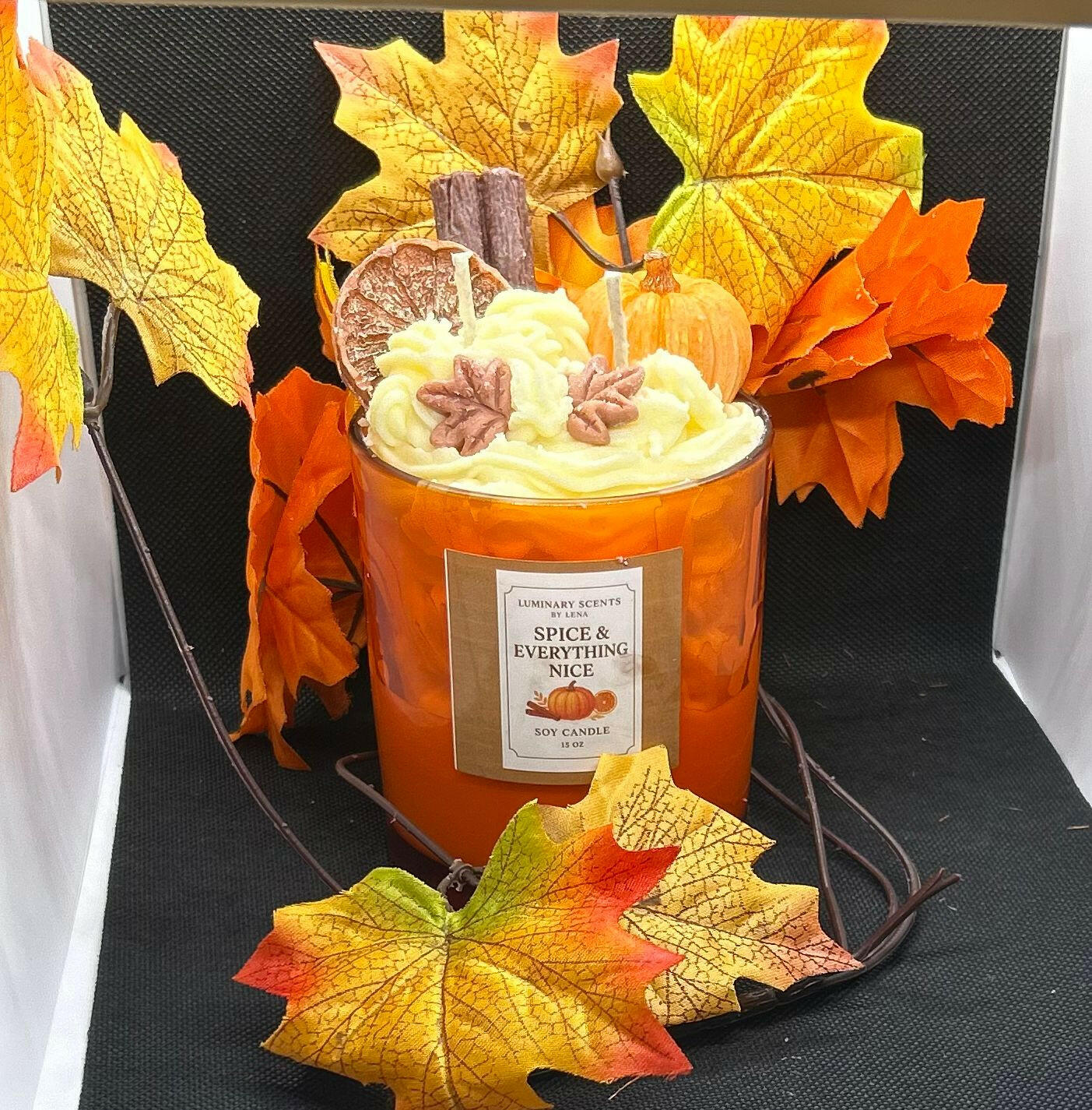Spice and everything nice 15oz - (orange, cinnamon, chai, maple bourbon, cashmere pumpkin )