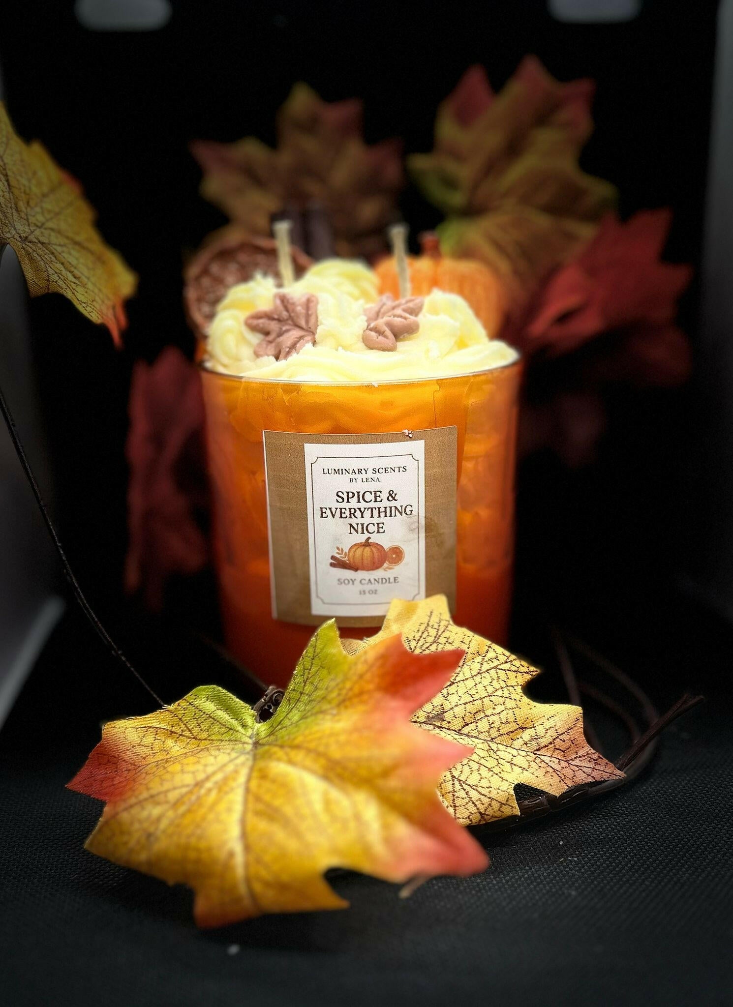 Spice and everything nice 15oz - (orange, cinnamon, chai, maple bourbon, cashmere pumpkin )