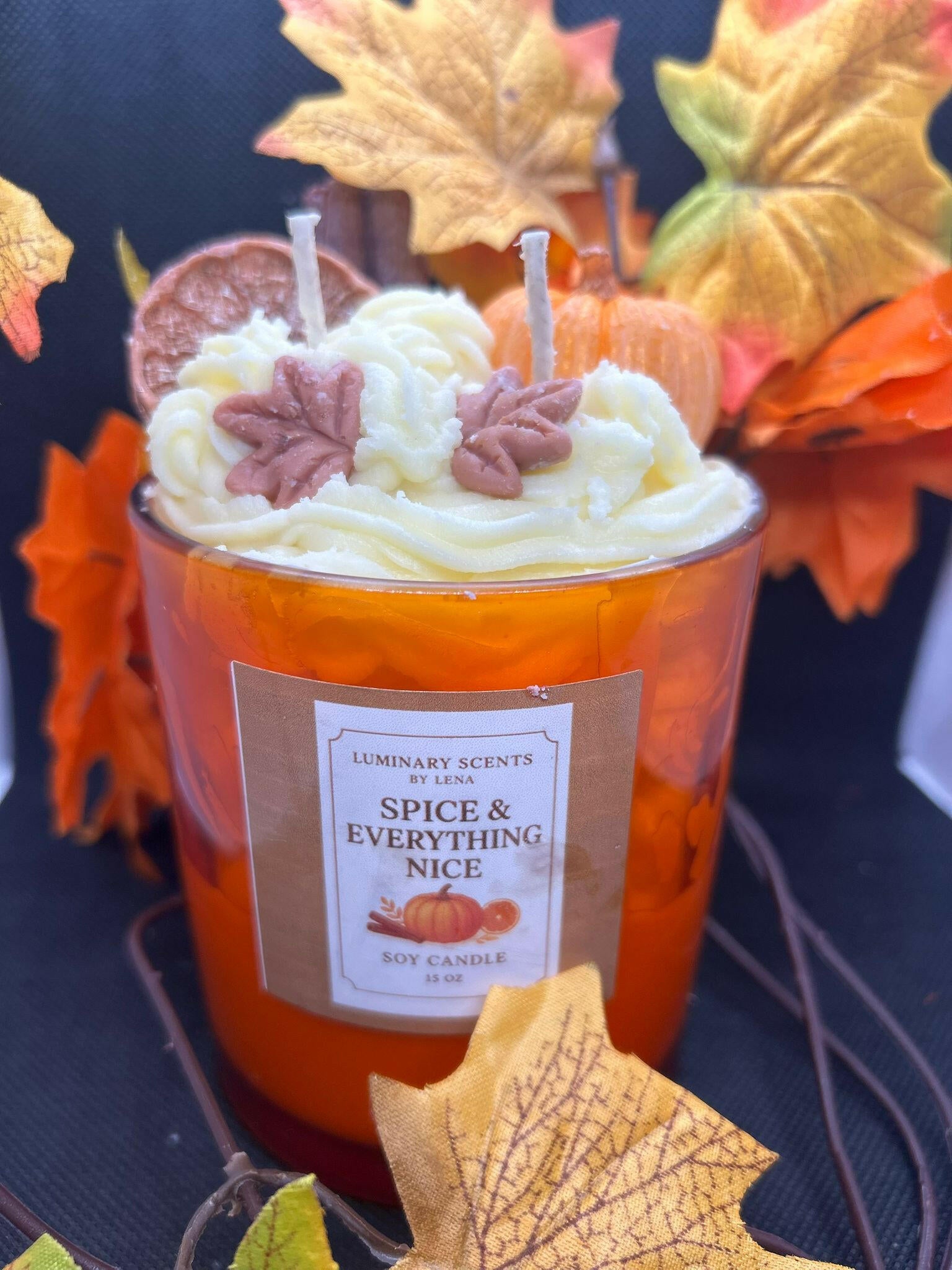 Spice and everything nice 15oz - (orange, cinnamon, chai, maple bourbon, cashmere pumpkin )