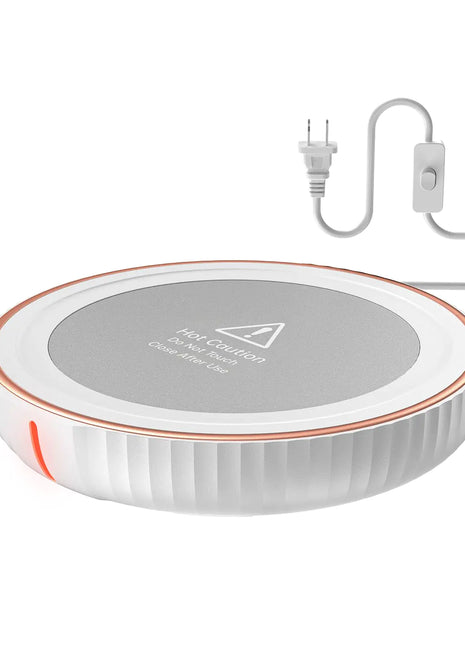 House Gem Large Candle Warmer PlateCup Warmer for Desk - Electric Coffee Mug WarmerWax Candle WarmerCandle Jar WarmerIdeal Gift for Heating Coffee Beverage Milk and Tea(White)