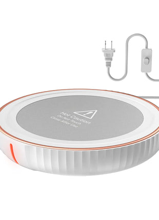 House Gem Large Candle Warmer PlateCup Warmer for Desk - Electric Coffee Mug WarmerWax Candle WarmerCandle Jar WarmerIdeal Gift for Heating Coffee Beverage Milk and Tea(White)