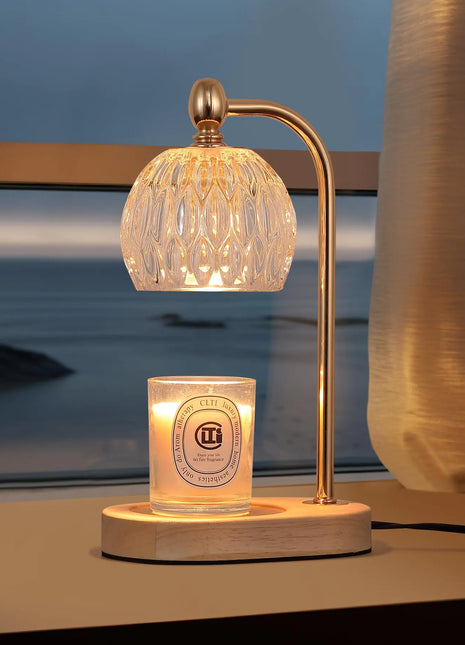 MEIXISUE Candle Warming LightFragrance Electric Melt Wax Warmer Candle Lamp Timer and Dimmer House Warming Bedroom Decor with 2 Bulbs for Women Gifts Candle Jars Living Room