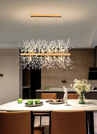 Creative Crystal Dandelion Chandelier for Living Room