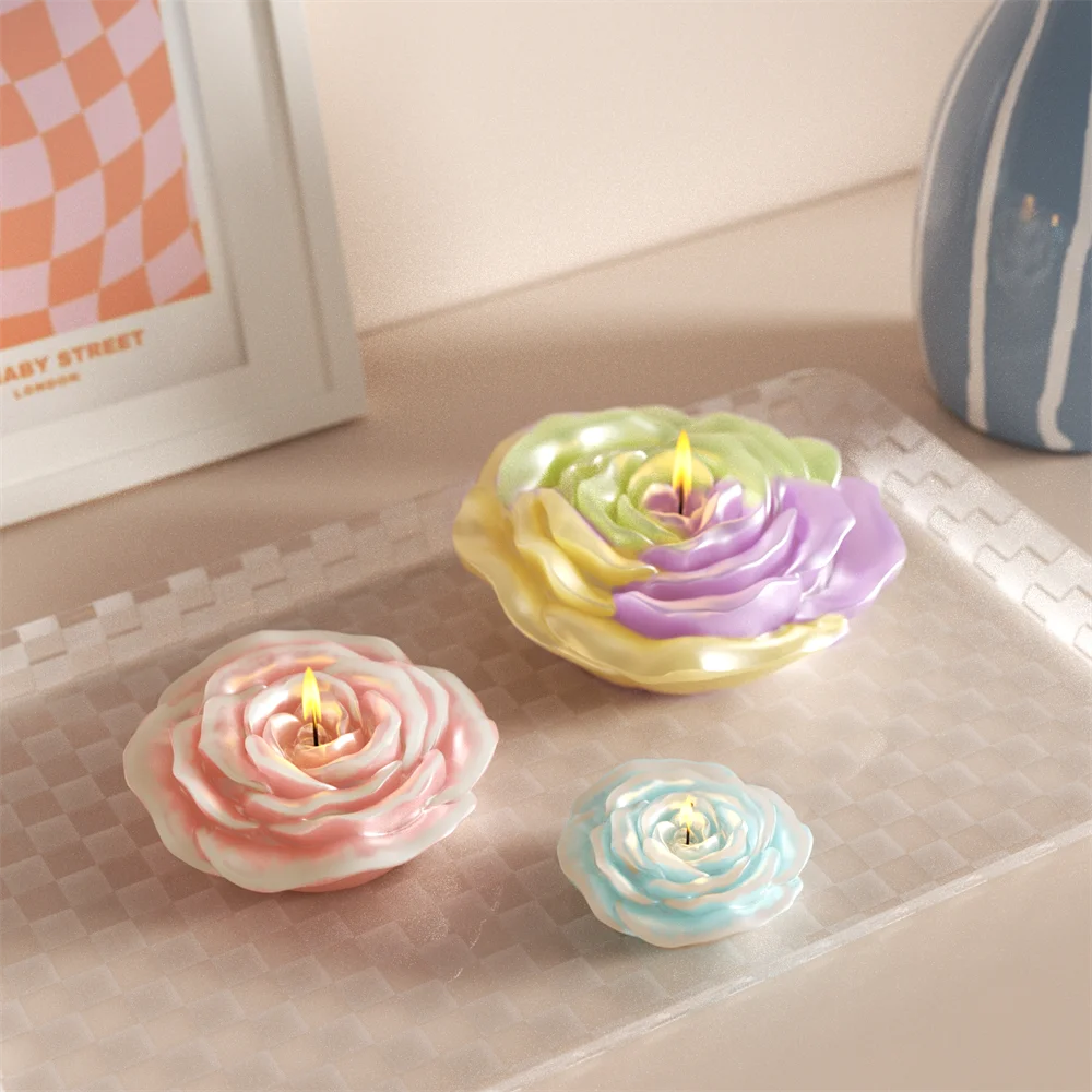 Rose Candle Molds Aromatic Candles Silicone Mould DIY Handmade Craft Gift Home Decoration