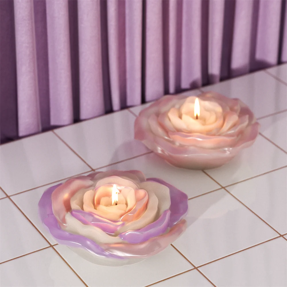 Rose Candle Molds Aromatic Candles Silicone Mould DIY Handmade Craft Gift Home Decoration