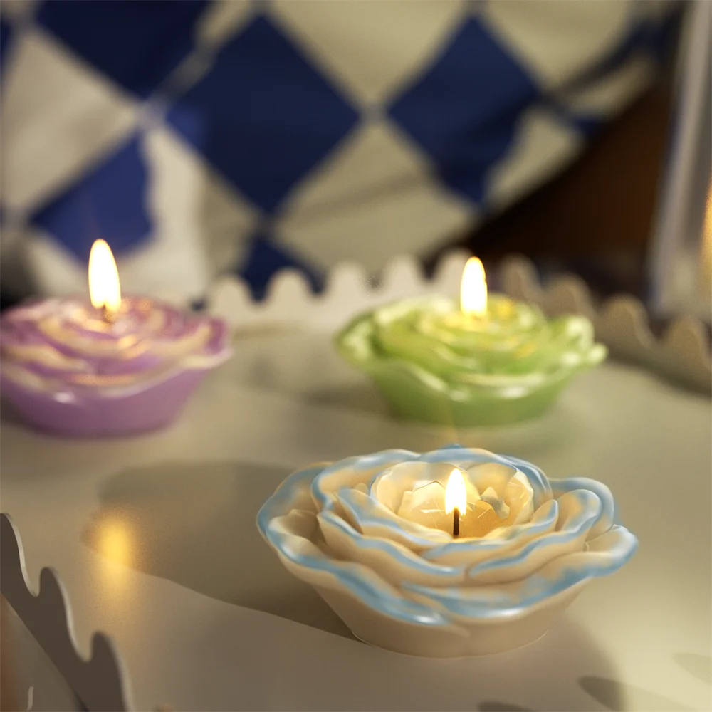 Rose Candle Molds Aromatic Candles Silicone Mould DIY Handmade Craft Gift Home Decoration
