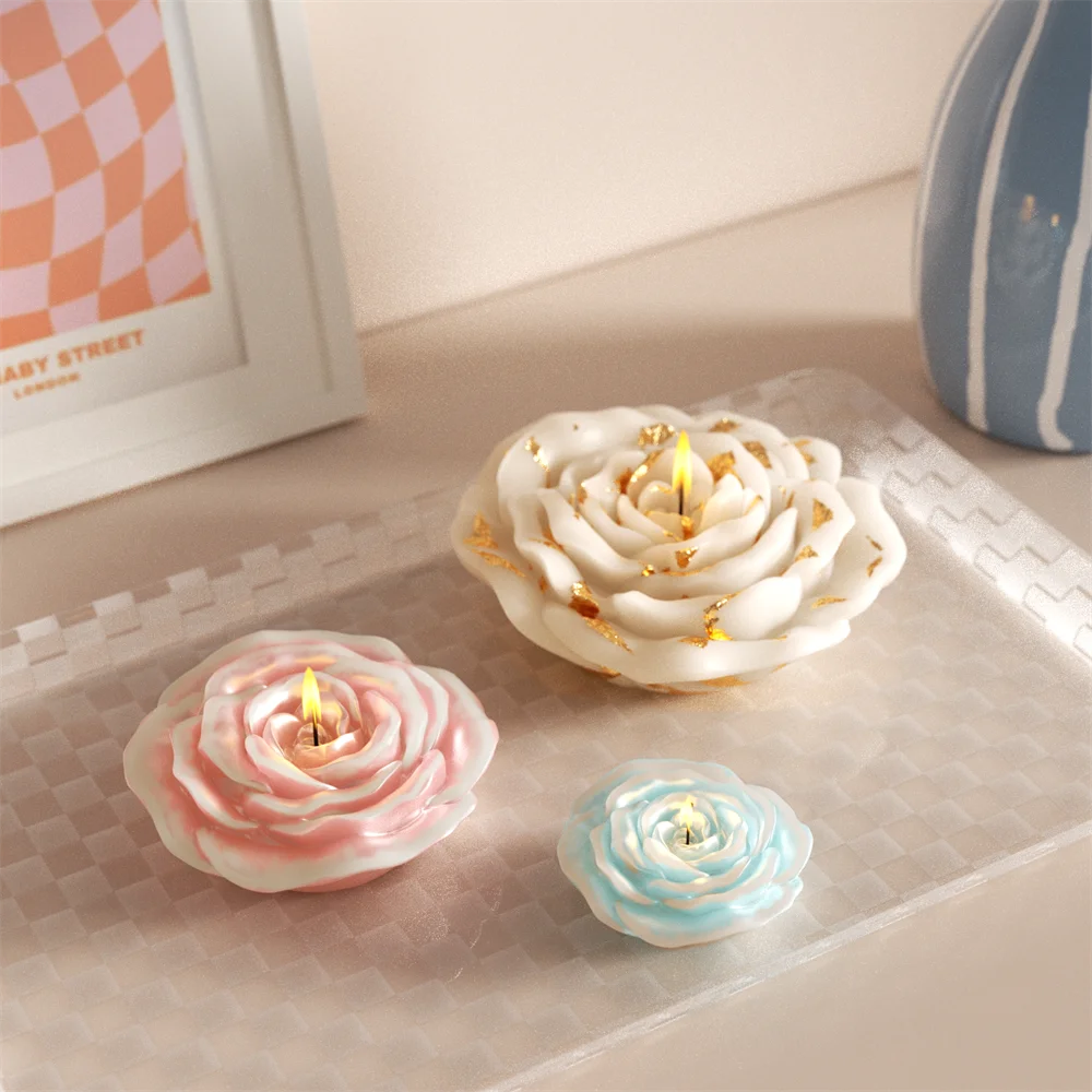 Rose Candle Molds Aromatic Candles Silicone Mould DIY Handmade Craft Gift Home Decoration