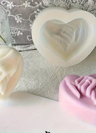 3D Heart-Shaped Silicone Candle Molds - Perfect for DIY Proposal, Valentine's Day, Aromatherapy Wax, Homemade Soap
