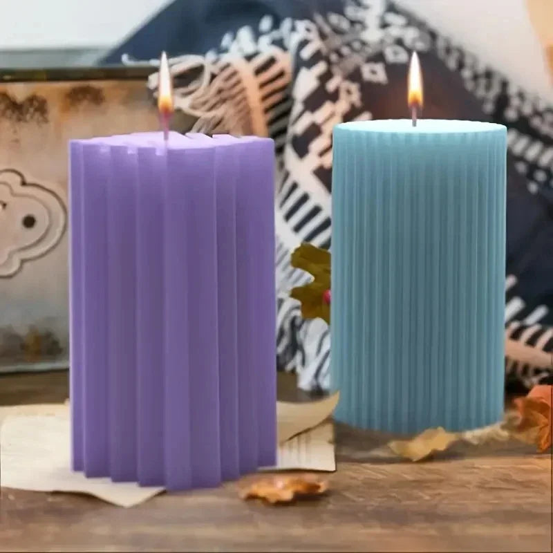 DIY Cylinder Candle Mold Silicone Candle Mold Silicone Handmade Soap Molds Cake Resin Molds 3D Art Wax Candle