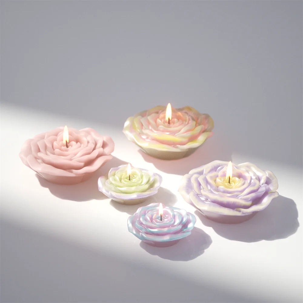 Rose Candle Molds Aromatic Candles Silicone Mould DIY Handmade Craft Gift Home Decoration