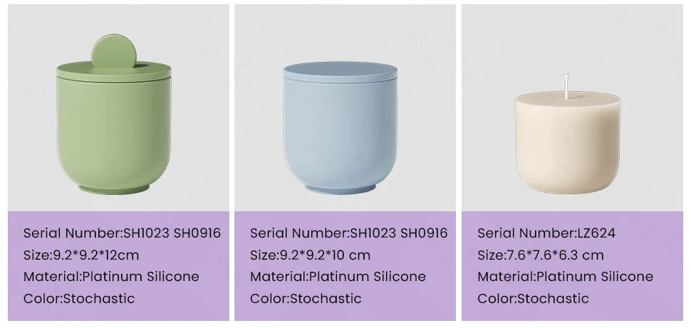 9oz Candle Jar Mold and Candle Refill Mold Handmade Cement Candle Vessel Mould with Sustainable Refill  Mould