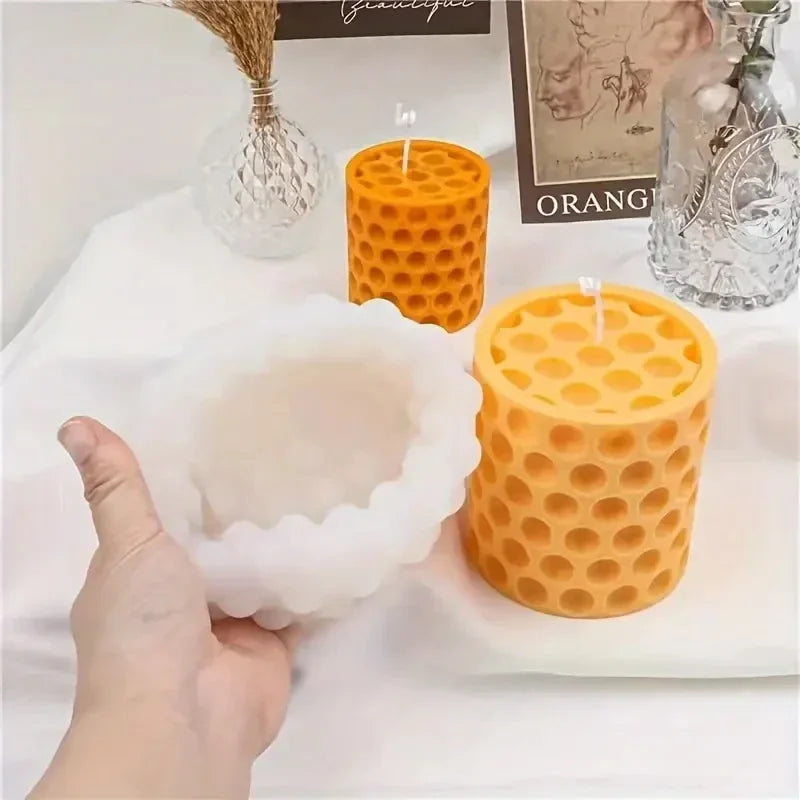 DIY Cylinder Candle Mold Silicone Candle Mold Silicone Handmade Soap Molds Cake Resin Molds 3D Art Wax Candle