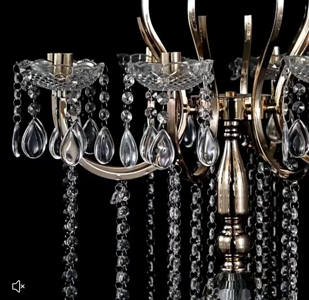 12-Head Crystal Candelabra